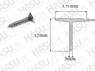 ZA10 - Zestaw 100 sztuk - Cienki wkręt 12 mm